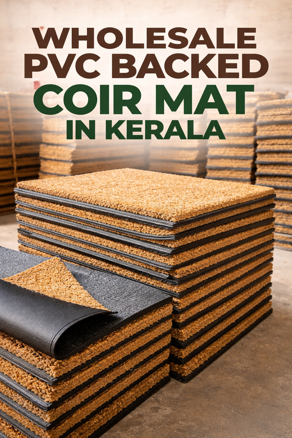 wholesale pvc backed coir mat in Kerala, Rubber and coir doormat outdoor exporter, Best Coir doormat in Kerala